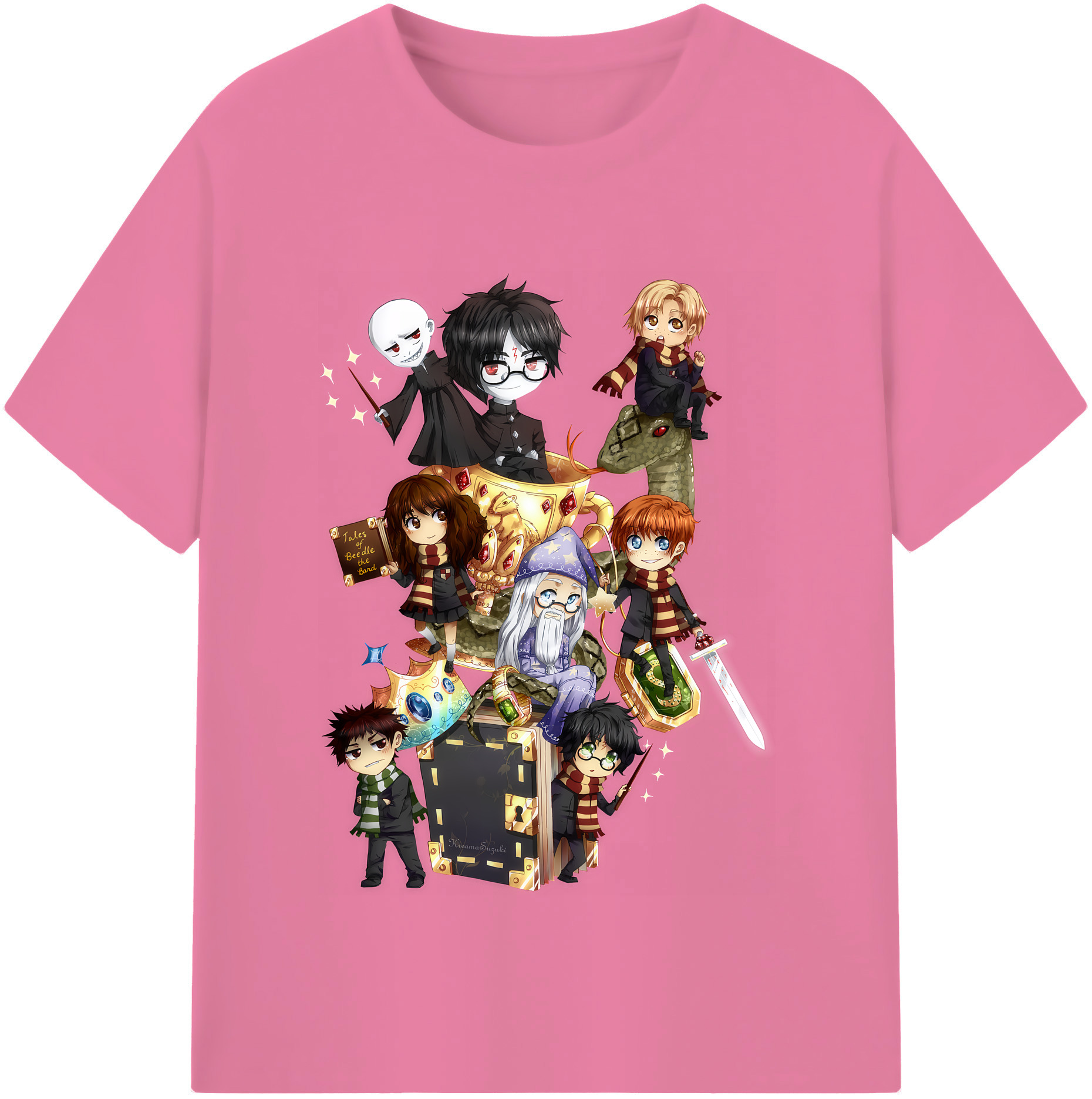 （画像用） Harry Potter ハリー・ポッターシリーズ 綿100％半袖Tシャツ（フロントプリント）